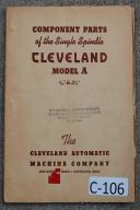 Cleveland Model A 9/16" ~2 1/2" Parts Manual